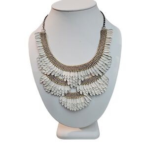 Elegant Gold and Silver Statement Necklace